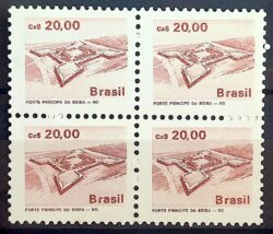 Selo Regular RHM 651 Patrimonio Historico Forte Principe da Beira 1987 Quadra