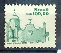 Selo Regular RHM 653 Patrimonio Historico Igreja N S das Dores 1988 Circulado 1