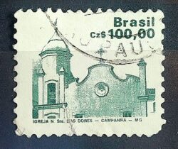Selo Regular RHM 653 Patrimonio Historico Igreja N S das Dores 1988 Circulado 2