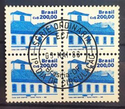 Selo Regular RHM 654 Patrimonio Historico Casa dos Contos 1988 Quadra CBC DF