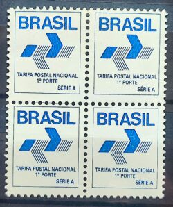 Selo Regular RHM 666 Comprovante de Franqueamento 1988 Quadra