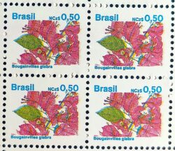 Selo Regular RHM 671 Flora Brasileira NCzS 0p50 1989 Quadra