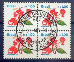 Selo Regular RHM 676 Flora Brasileira CrS 1 1990 Quadra CBC DF