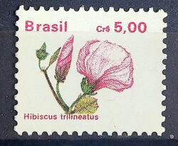 Selo Regular RHM 678 Flora Brasileira CrS 5 1990