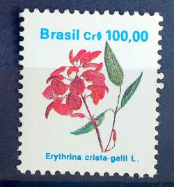 Selo Regular RHM 682 Flora Brasileira CrS 100 FSF 1990