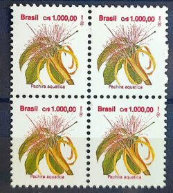 Selo Regular RHM 686a Flora Brasileira CrS 1000 1993 Quadra
