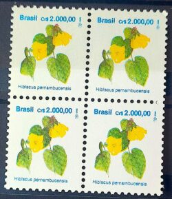 Selo Regular RHM 687 Flora Brasileira CrS 2000 1992 Quadra