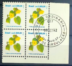 Selo Regular RHM 687 Flora Brasileira CrS 2000 1992 Quadra CBC DF 2