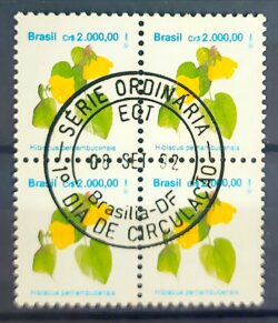 Selo Regular RHM 687 Flora Brasileira CrS 2000 1992 Quadra CBC DF