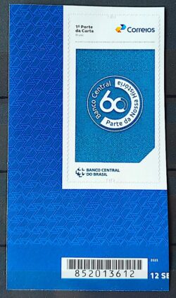 SI 73 Selo Institucional 60 Anos do Banco Central do Brasil Economia 2025 Codigo de Barras