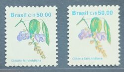 Selo Regular RHM 681 Flora Brasileira CrS 50 1990 Variedade