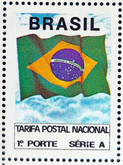 Selo Regular RHM 689 Bandeira Nacional 1991