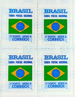 Selo Regular RHM 695 Bandeira Nacional FSF ECT 1993 Quadra 1