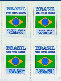 Selo Regular RHM 695 Bandeira Nacional FSF ECT 1993 Quadra 3