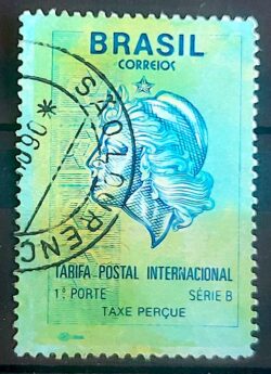 Selo Regular RHM 697 Comprovante de Franqueamento Internacional 1993 Circulado 2