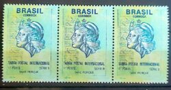 Selo Regular RHM 697 Comprovante de Franqueamento Internacional 1993 Terno 1