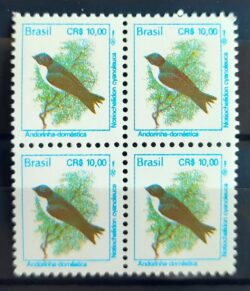 Selo Regular RHM 700 Passaros Urbanos Andorinha CRS 10 1994 Quadra