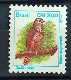 Selo Regular RHM 701 Passaros Urbanos Gaviao Carijo CRS 20 1994