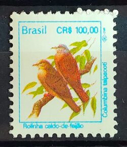 Selo Regular RHM 703 Passaros Urbanos Rolinha CRS 100 1994