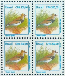 Selo Regular RHM 704 Passaros Urbanos Quero Quero CRS 200 1994 Quadra