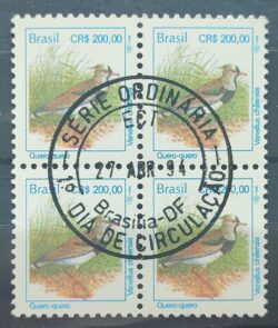 Selo Regular RHM 704 Passaros Urbanos Quero Quero CRS 200 1994 Quadra CBC DF