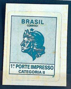 Selo Regular RHM 706 Comprovante de Franqueamento Impresso 1 Porte Efigie Mulher 1994