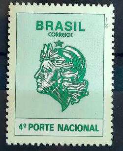 Selo Regular RHM 708 Comprovante de Franqueamento 4 Porte Efigie Mulher 1994