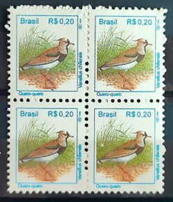 Selo Regular RHM 714 Passaros Urbanos Quero Quero RS 0p20 1994 Quadra