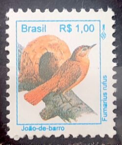 Selo Regular RHM 716 Passaros Urbanos Joao de Barro RS 1 1994