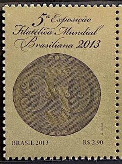C 3291 Selo Exposicao Filatelica Mundial Brasiliana Olho de Boi 2013
