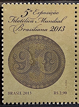 C 3291 Selo Exposicao Filatelica Mundial Brasiliana Olho de Boi 2013