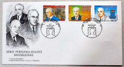 Envelope FDC 620 1994 Personalidades Brasileiras Otto Lara Oswaldo Aranha Edgard Santos CBC DF
