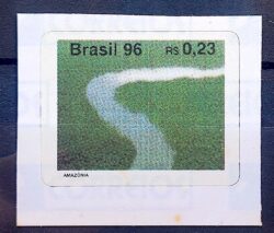 Selo Regular RHM 719 Turismo no Brasil 1996 Rio Amazonas