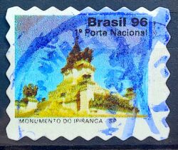 Selo Regular RHM 724 Turismo no Brasil 1997 Ipiranga Sao Paulo Circulado