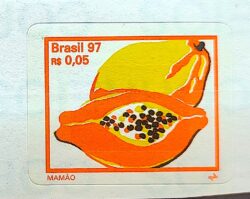 Selo Regular RHM 737 B2 Fruta Mamao Perce em Linha 1997