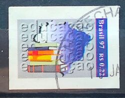 Selo Regular RHM 744 Cidadania 1997 Educacao Circulado 3