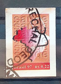 Selo Regular RHM 747 Cidadania Mapa 1997 Saude Circulado 1