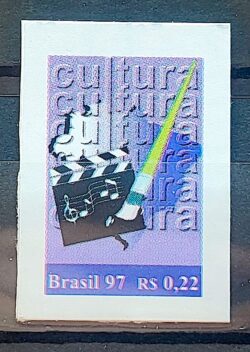 Selo Regular RHM 748 Cidadania Mapa 1997 Cultura Cinema Musica Arte