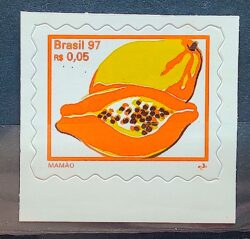 Selo Regular RHM 751 B3 Fruta Mamao Perce em Onda 1998