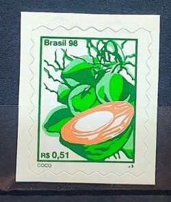 Selo Regular RHM 756 B4 Fruta Coco Perce em Onda 1998