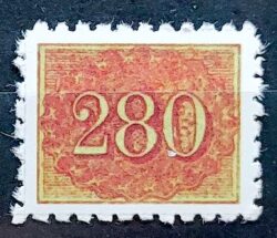 Serie Réplica Selo Colorido 280 Reis Denteado 1861 1