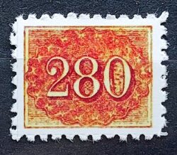 Serie Réplica Selo Colorido 280 Reis Denteado 1861 2