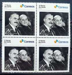 SI 75 Selo Institucional 40 Anos da Democracia Presidente Jose Sarney Tancredo Neves 2025 Quadra