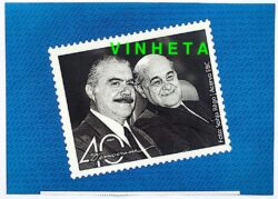 SI 75 Vinheta do Selo Institucional 40 Anos da Democracia Presidente Jose Sarney Tancredo Neves 2025