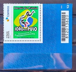 SI 80 Selo Institucional Joao do Pulo Salto em Distancia Atletismo Esporte 2025 Codigo de Barras