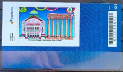 SI 82 Selo Institucional Relacoes Diplomaticas Brasil Libano Teatro Manaus 2025 Codigo de Barras