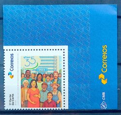 SI 87 Selo Institucional 35 Anos Instituto Nacional de Seguro Social INSS 2025 Vinheta Correios