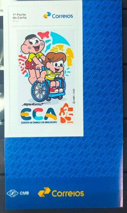 SI 91 Selo Institucional 35 Anos do Estatuto da Crianca Adolescente Cascao Lucas 2025 Vinheta Correios