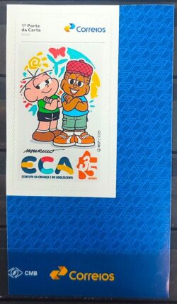 SI 92 Selo Institucional 35 Anos do Estatuto da Crianca Adolescente Cebolinha Lucas 2025 Vinheta Correios