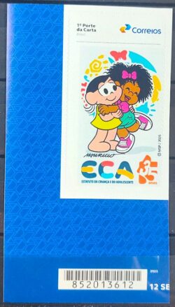 SI 93 Selo Institucional 35 Anos do Estatuto da Crianca Adolescente Magali Milena 2025 Codigo de Barras